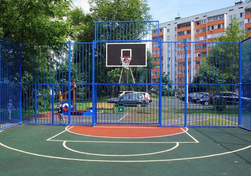 Забор Protect для баскетбольной площадки в Выксе